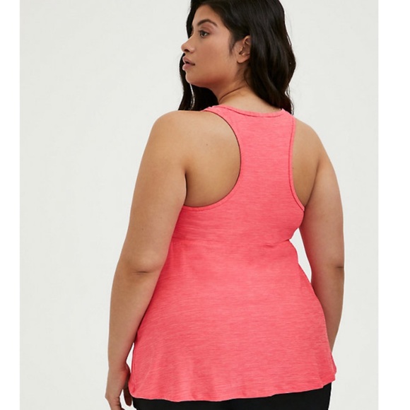Torrid Coral Racerback Wireless Tankini Top - Picture 3 of 10